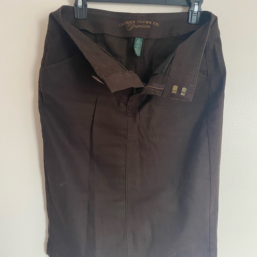 Polo by Ralph Lauren Brown Chinos Skirt